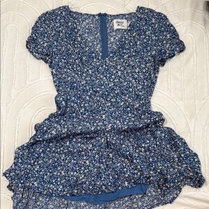 Princess Polly Floral Blue Dress